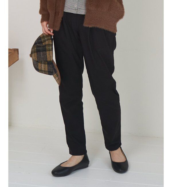 Lbc with Life「ラクぬくテーパードパンツ」|その他|ブラック