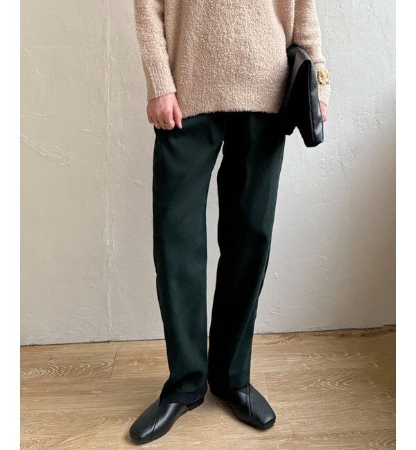 Lbc with Life「ピーチ起毛テーパードパンツ」|その他|グリーン