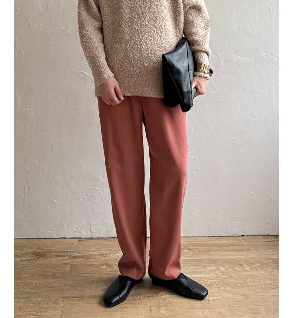 Lbc with Life「ピーチ起毛テーパードパンツ」|その他|コーラルピンク