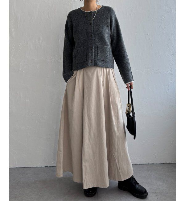 Lbc with Life「ピーチツイルベルトタックスカート」|スカート|