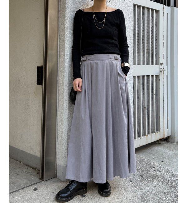 Lbc with Life「ピーチツイルベルトタックスカート」|スカート|