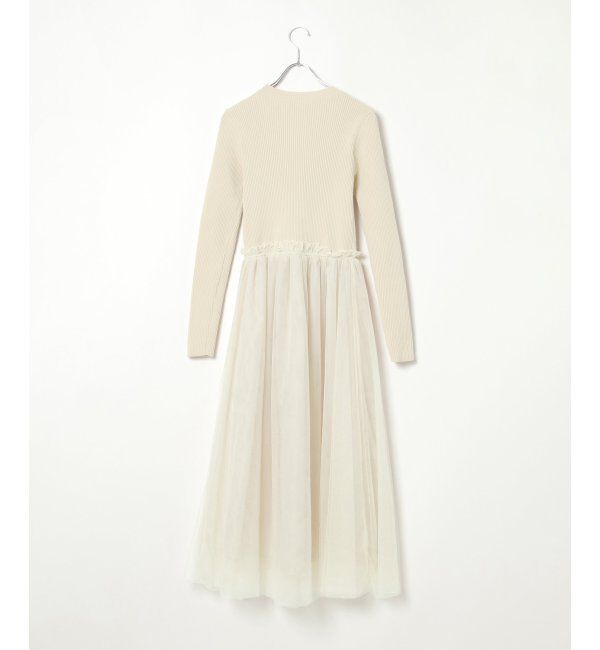 VENCE share style「ニットチュールドッキングワンピース」|ワンピース|