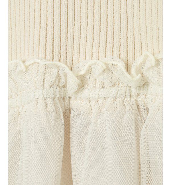 VENCE share style「ニットチュールドッキングワンピース」|ワンピース|