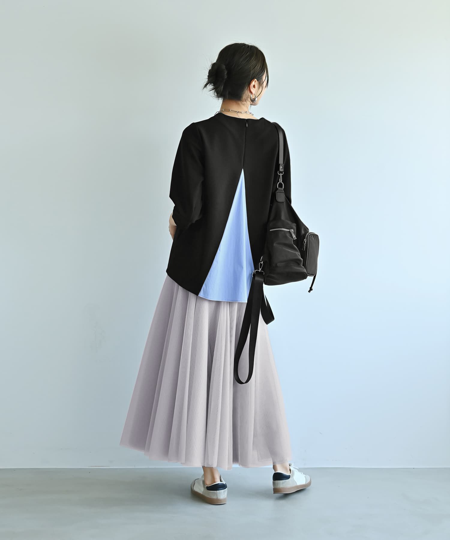 STYLE DELI「【Kana Oyama&times;BLK001】バックシャツ生地トップス／DELI size」|Tシャツ・カットソー|