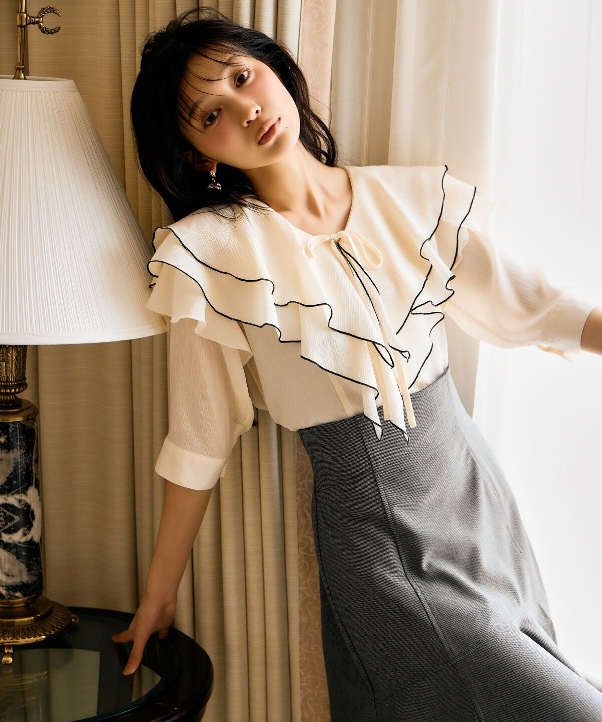 アンドクチュール「インナーミニマーメイドスカート」|フレア|