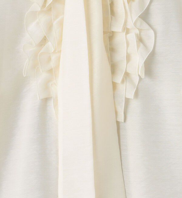 UNITED ARROWS「オーガンジー フリル＆ボウタイ ブラウス」|シャツ・ブラウス|