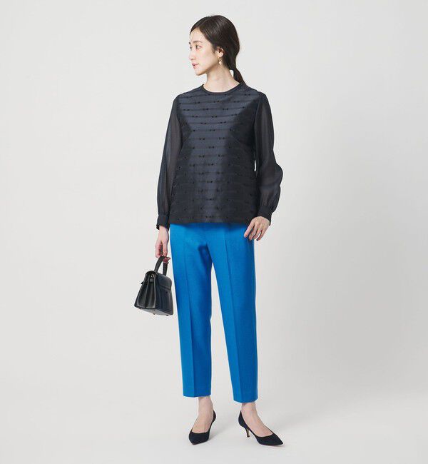 UNITED ARROWS「リボン カットジャガード ブラウス」|シャツ・ブラウス|