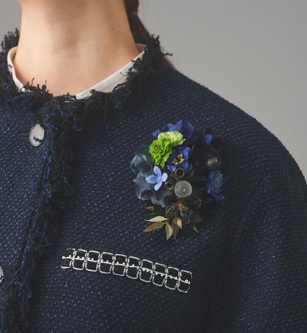UNITED ARROWS「【別注】＜tnc＞コサージュ」|ブローチ・コサージュ|NAVY