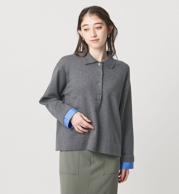 UNITED ARROWS「4WAY シャツコンビ ポロニット ‐ウォッシャブル‐」|ニット・セーター|