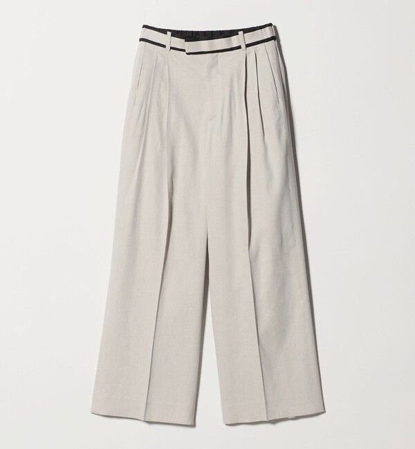 UNITED ARROWS「ECLISSE ストレート ワイドパンツ」|スラックス|NATURAL