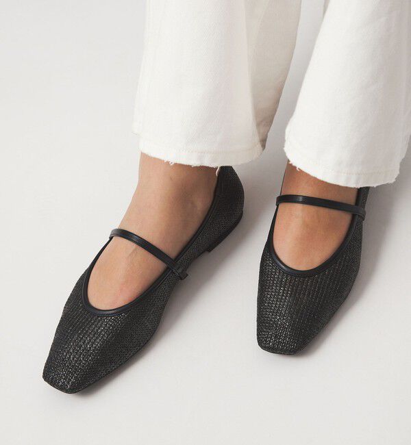 UNITED ARROWS green label relaxing「スクエアストラップ フラットシューズ」|パンプス|