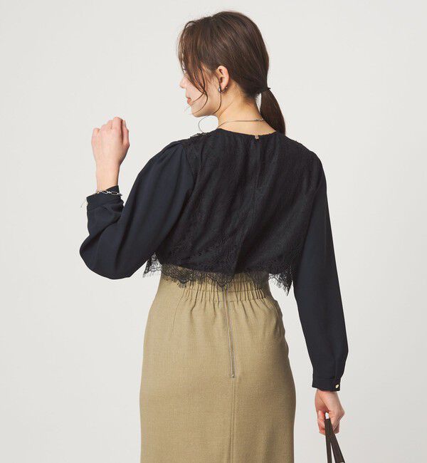 UNITED ARROWS green label relaxing「カサネ レース ブラウス」|シャツ・ブラウス|