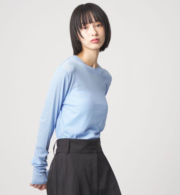 EMMEL REFINES「＜EMMEL REFINES＞EM テレコ クルーネック ロングスリーブ」|Tシャツ・カットソー|