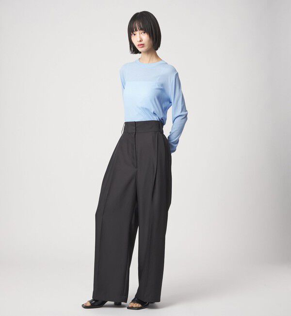 EMMEL REFINES「＜EMMEL REFINES＞EM テレコ クルーネック ロングスリーブ」|Tシャツ・カットソー|