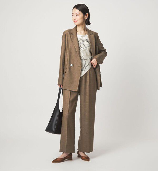 UNITED ARROWS green label relaxing「［size SHORT/TALLあり］リネンライク ストレート パンツ」|スラックス|