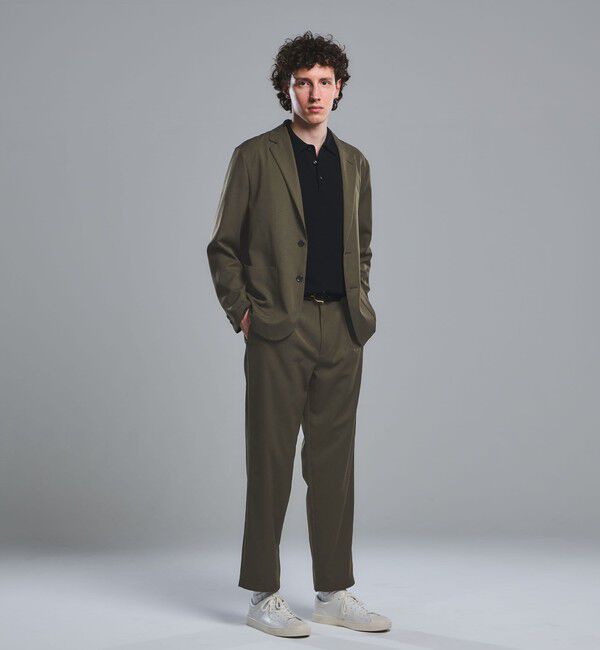 UNITED ARROWS green label relaxing「DICROS ポリエステル ツイル 1プリーツ W2 ユーティリティパンツ -ストレッチ・撥水-」|チノ|