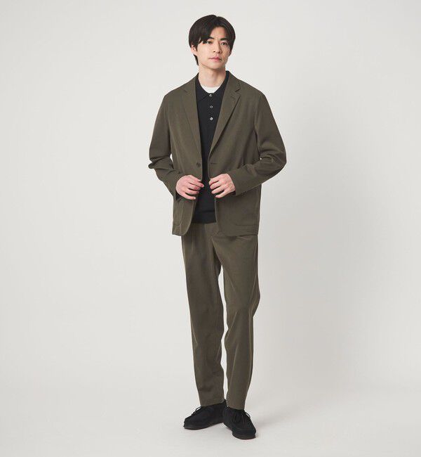 UNITED ARROWS green label relaxing「DICROS ポリエステル ツイル 1プリーツ W2 ユーティリティパンツ -ストレッチ・撥水-」|チノ|