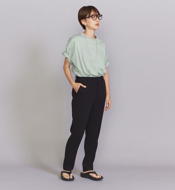 BEAUTY&YOUTH UNITED ARROWS「【WEB限定】ロールアップ ワイド テーパード Tシャツ -MADE IN JAPAN-」|Tシャツ・カットソー|