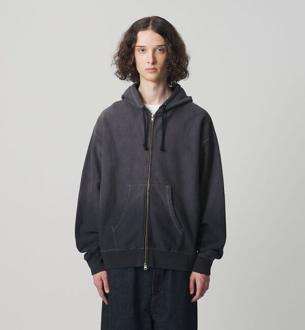 MONKEY TIME「サンフェード フレンチテリー フルジップ フーディー」|カーディガン|