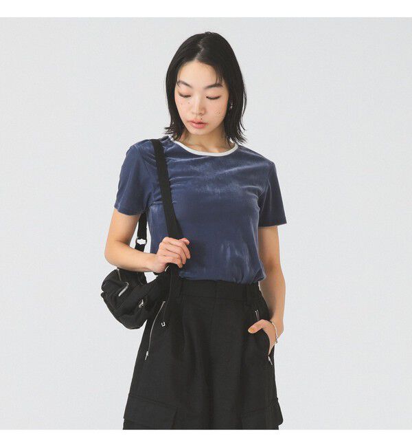 Ray BEAMS 「サマー ベロア リンガー Tシャツ」|Tシャツ・カットソー|NAVY