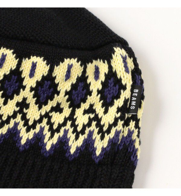 BEAMS「ジャカード ニット バケットハット」|キャップ・キャスケット|