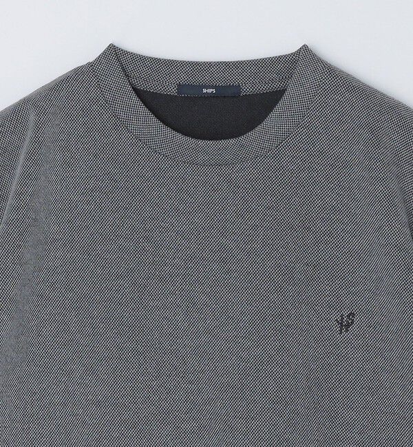 SHIPS「【WEB限定】SHIPS: ワンポイント ロゴ バーズアイ Tシャツ 24SS」|Tシャツ・カットソー|