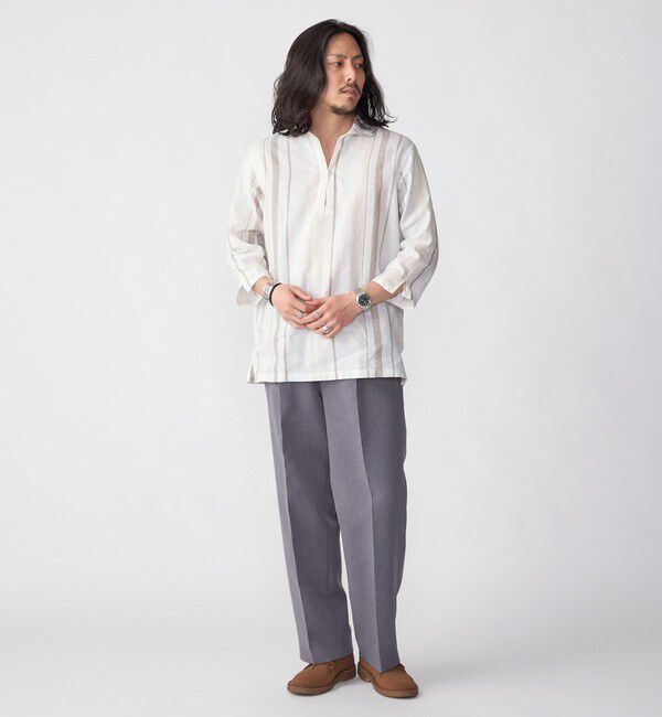 SHIPS「SHIPS: SOLOTEX(R) リネン 7スリーブ カプリシャツ」|シャツ・ブラウス|