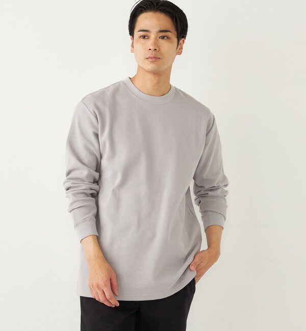 SHIPS Colors 「SHIPS Colors:USAコットン  サーマル ロングスリーブ◇」|Tシャツ・カットソー|ライトグレー