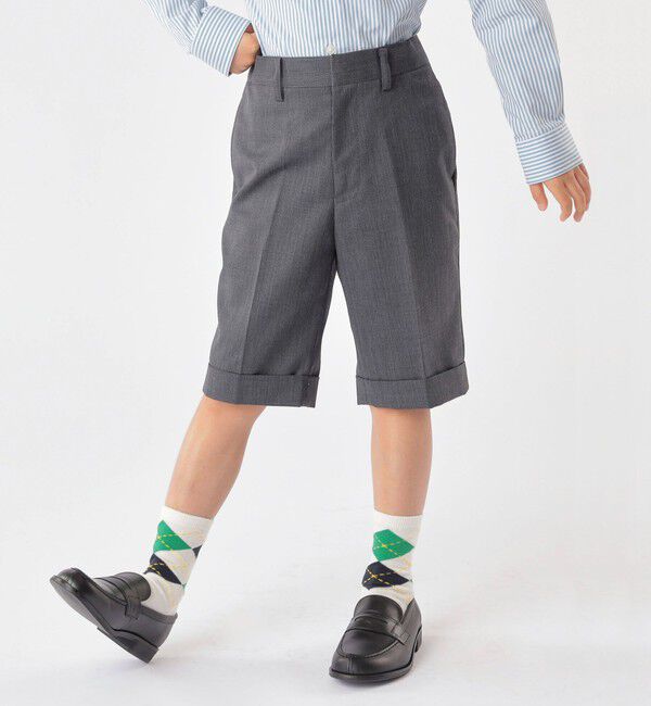 SHIPS KIDS「SHIPS KIDS:100～130cm /〈洗濯機可能〉ウォッシャブル ハーフ パンツ」|その他|グレー