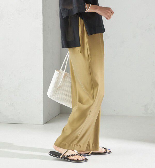 SHIPS for women「〈手洗い可能〉キュプラ混 ツイル ポケット パンツ」|その他|