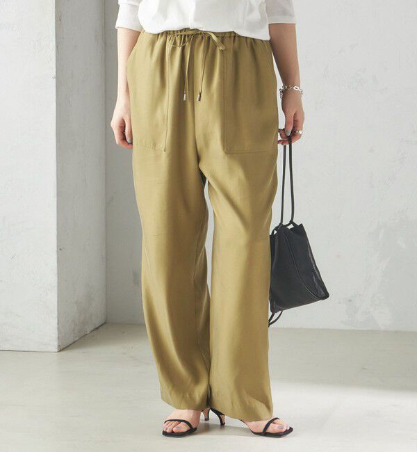 SHIPS for women「〈手洗い可能〉キュプラ混 ツイル ポケット パンツ」|その他|