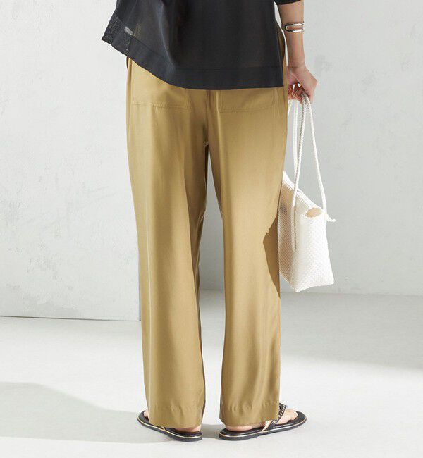 SHIPS for women「〈手洗い可能〉キュプラ混 ツイル ポケット パンツ」|その他|