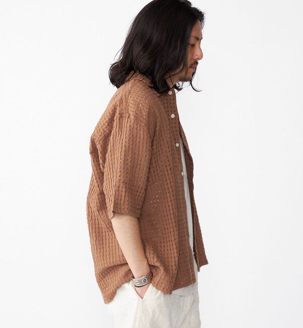 SHIPS「BENCH MARKING SHIRTS: シアー ドビー ショートスリーブ シャツ」|シャツ・ブラウス|