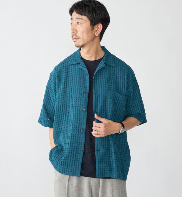 SHIPS「BENCH MARKING SHIRTS: シアー ドビー ショートスリーブ シャツ」|シャツ・ブラウス|