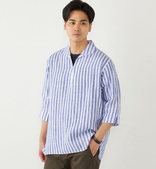 SHIPS Colors 「SHIPS Colors:リネン カプリ シャツ◇」|シャツ・ブラウス|