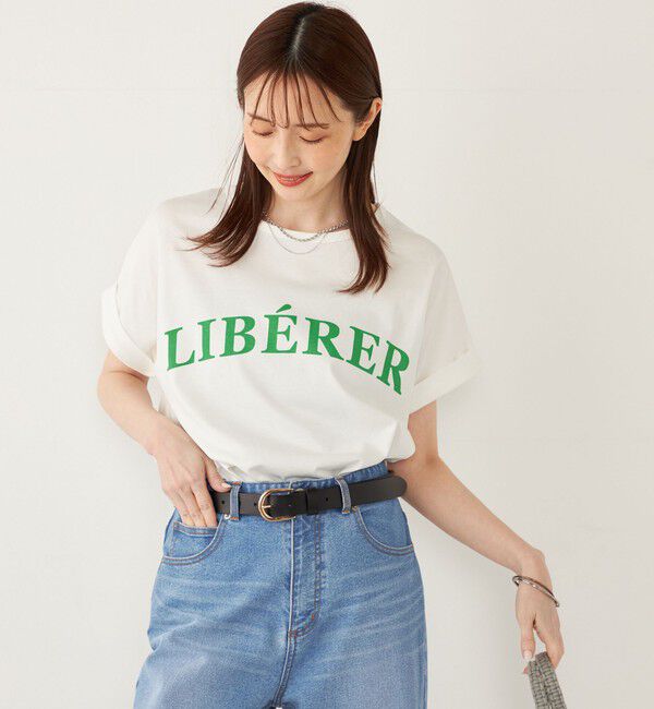 SHIPS Colors 「SHIPS Colors:〈接触冷感・UVカット〉ビッグロゴ ドルマン Tシャツ◇」|Tシャツ・カットソー|オフホワイト