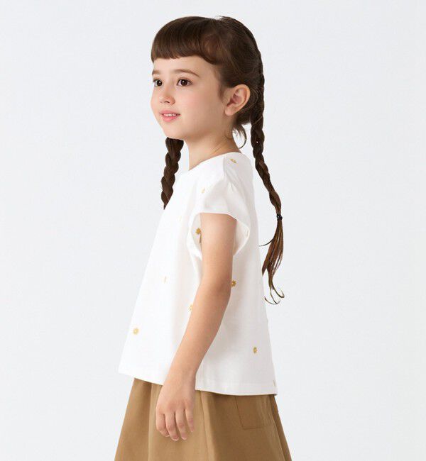 SHIPS Colors 「SHIPS Colors:80～130cm / リンク フラワー エンブロイダリー カットソー◇」|Tシャツ・カットソー|