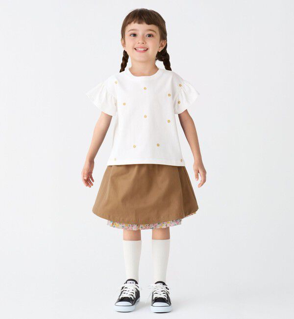 SHIPS Colors 「SHIPS Colors:80～130cm / リンク フラワー エンブロイダリー カットソー◇」|Tシャツ・カットソー|