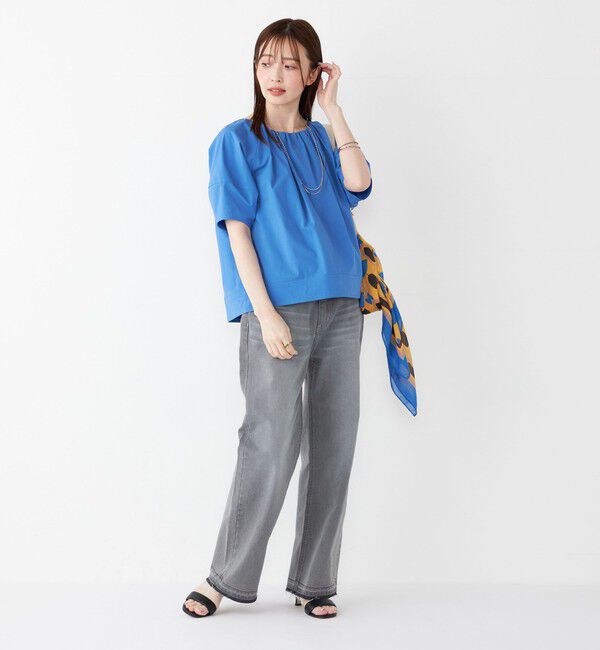 SHIPS Colors 「SHIPS Colors:〈手洗い可能〉コットンナイロン バルーンスリーブ ブラウス◇」|シャツ・ブラウス|