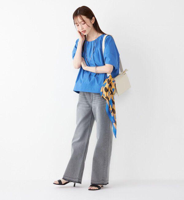 SHIPS Colors 「SHIPS Colors:〈手洗い可能〉コットンナイロン バルーンスリーブ ブラウス◇」|シャツ・ブラウス|