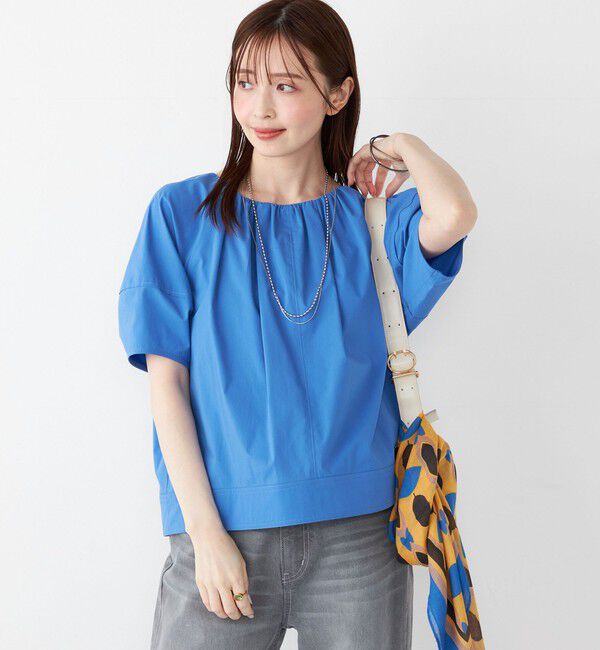 SHIPS Colors 「SHIPS Colors:〈手洗い可能〉コットンナイロン バルーンスリーブ ブラウス◇」|シャツ・ブラウス|