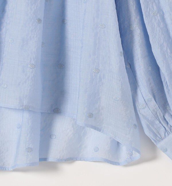 SHIPS any「SHIPS any:〈手洗い可能〉シアー ドット レギュラーカラー ギャザー シャツ」|シャツ・ブラウス|