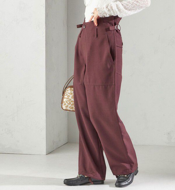 SHIPS for women「【SHIPS別注】GOLDEN MILLS: 〈手洗い可能〉2WAY ベイカー パンツ」|その他|ボルドー