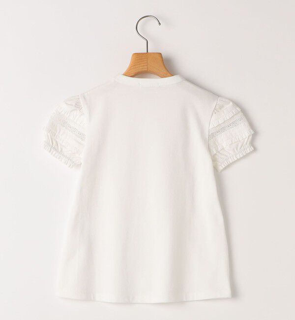 SHIPS KIDS「SHIPS KIDS:100～130cm/袖レース デザイン Tシャツ」|Tシャツ・カットソー|