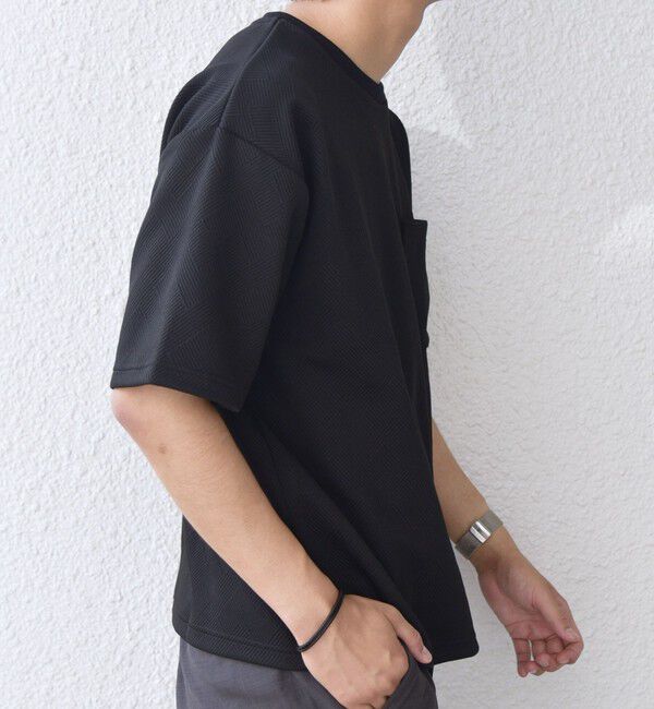 SHIPS any「SHIPS any: 〈洗濯機可能〉フクレ ジャカード リラックス ポケット Tシャツ◇」|Tシャツ・カットソー|