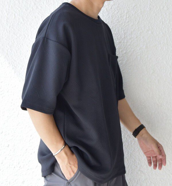 SHIPS any「SHIPS any: 〈洗濯機可能〉フクレ ジャカード リラックス ポケット Tシャツ◇」|Tシャツ・カットソー|