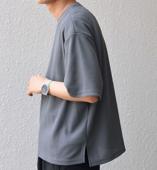 SHIPS any「SHIPS any: ワッフル リラックス クルーネック Tシャツ◇」|Tシャツ・カットソー|グレー
