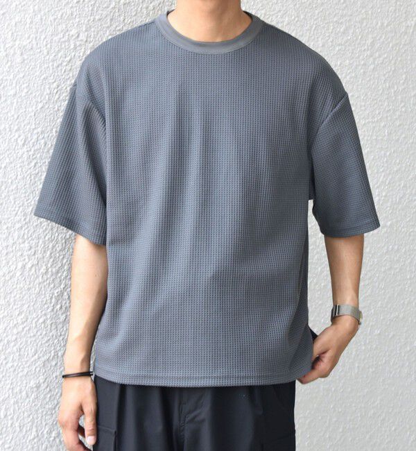 SHIPS any「SHIPS any: ワッフル リラックス クルーネック Tシャツ◇」|Tシャツ・カットソー|