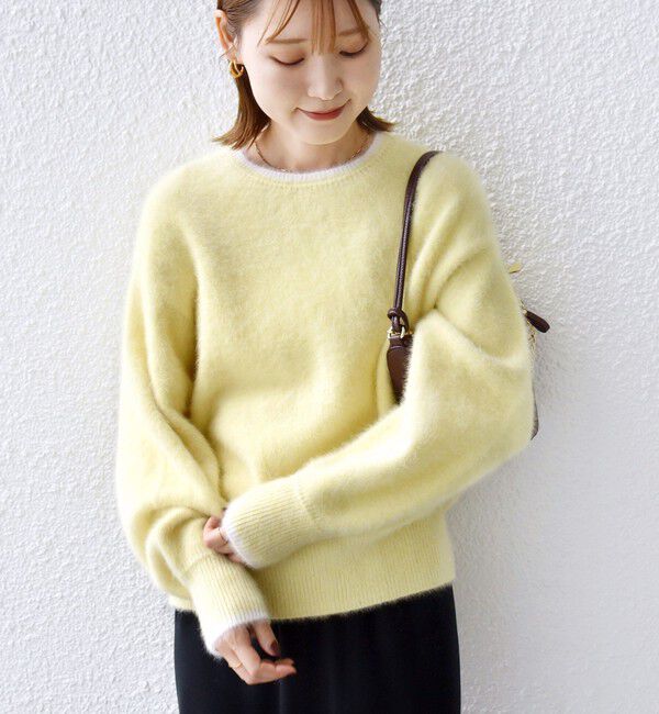 SHIPS for women「杢 フォックス カシミヤ クルーネック ニット プルオーバー」|ニット・セーター|