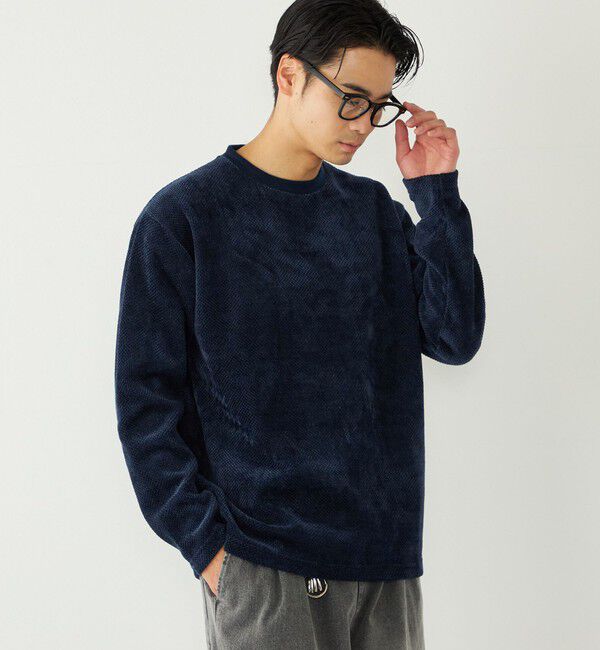 SHIPS Colors 「SHIPS Colors:カノコ モール ロンT」|Tシャツ・カットソー|ネイビー